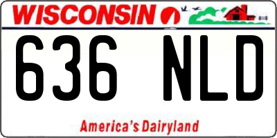 WI license plate 636NLD