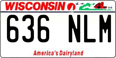 WI license plate 636NLM