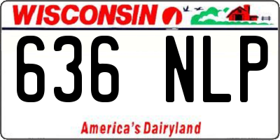 WI license plate 636NLP