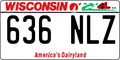 WI license plate 636NLZ