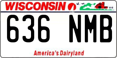 WI license plate 636NMB