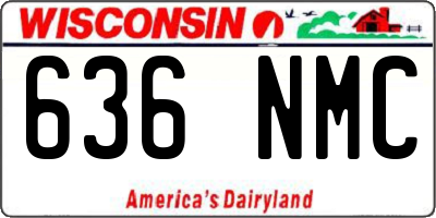 WI license plate 636NMC