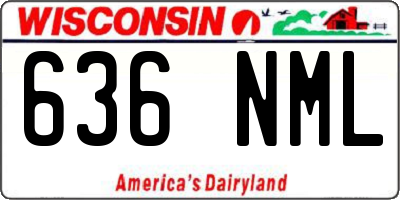 WI license plate 636NML