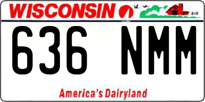 WI license plate 636NMM