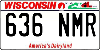 WI license plate 636NMR