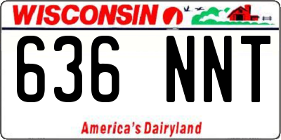 WI license plate 636NNT