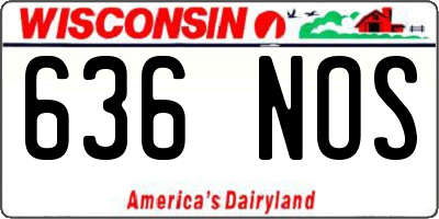 WI license plate 636NOS
