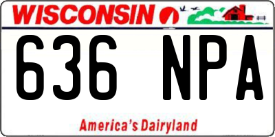 WI license plate 636NPA