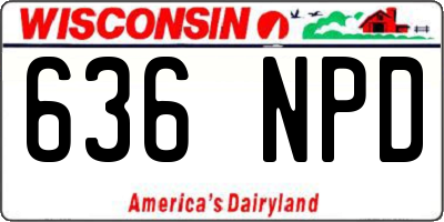 WI license plate 636NPD