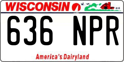WI license plate 636NPR
