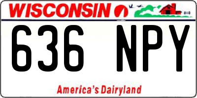 WI license plate 636NPY