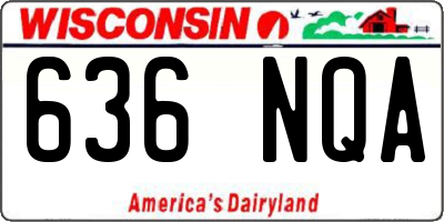WI license plate 636NQA