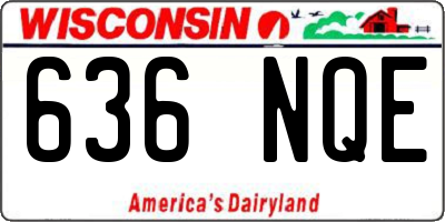 WI license plate 636NQE