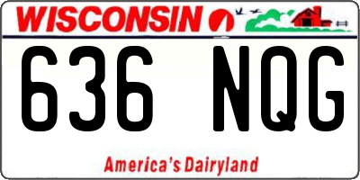 WI license plate 636NQG