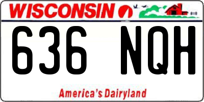 WI license plate 636NQH