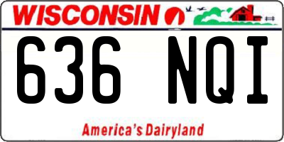 WI license plate 636NQI