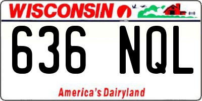 WI license plate 636NQL