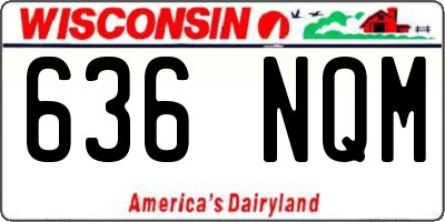 WI license plate 636NQM