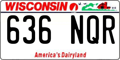 WI license plate 636NQR