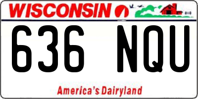 WI license plate 636NQU