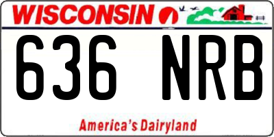 WI license plate 636NRB