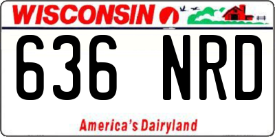 WI license plate 636NRD
