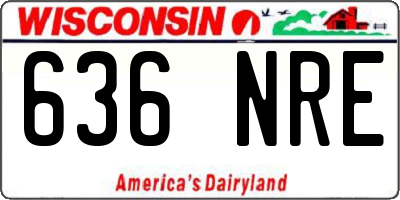 WI license plate 636NRE