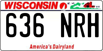WI license plate 636NRH