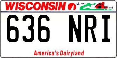 WI license plate 636NRI
