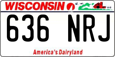 WI license plate 636NRJ