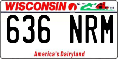 WI license plate 636NRM