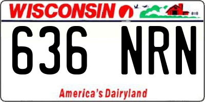 WI license plate 636NRN