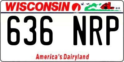 WI license plate 636NRP