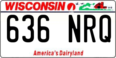 WI license plate 636NRQ
