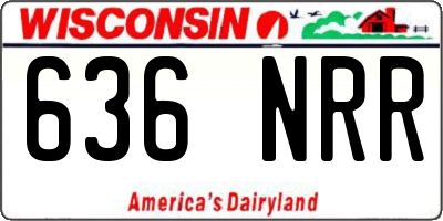 WI license plate 636NRR