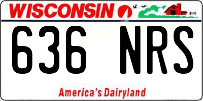 WI license plate 636NRS