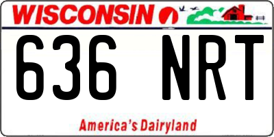 WI license plate 636NRT