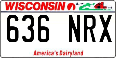 WI license plate 636NRX