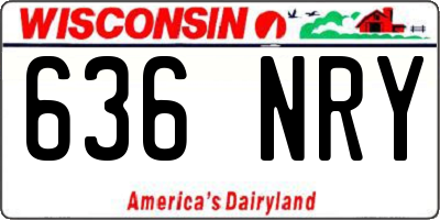 WI license plate 636NRY