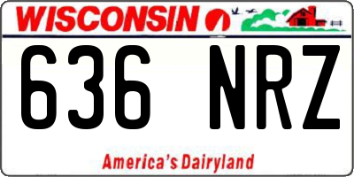 WI license plate 636NRZ
