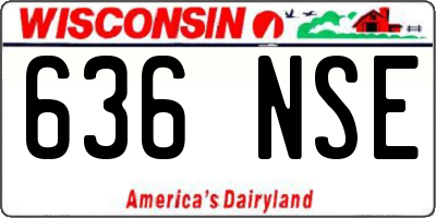 WI license plate 636NSE