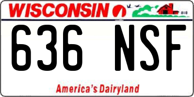 WI license plate 636NSF