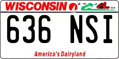 WI license plate 636NSI