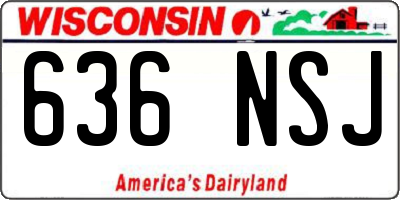 WI license plate 636NSJ