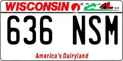 WI license plate 636NSM