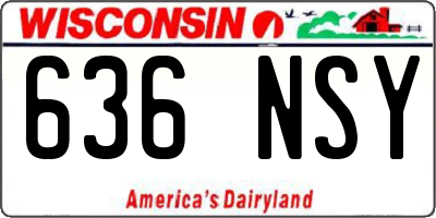 WI license plate 636NSY