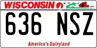 WI license plate 636NSZ