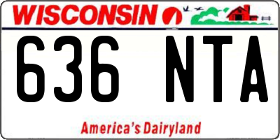 WI license plate 636NTA