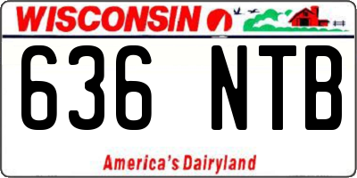 WI license plate 636NTB