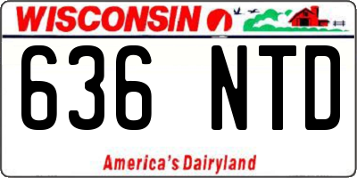 WI license plate 636NTD